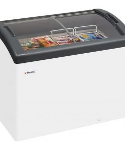 Elcold Focus Range Sliding Curved Glass Lid Chest Freezer