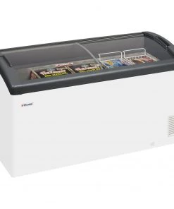 Elcold Focus Range Sliding Curved Glass Lid Chest Freezer