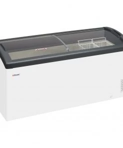Elcold Focus Range Sliding Curved Glass Lid Chest Freezer