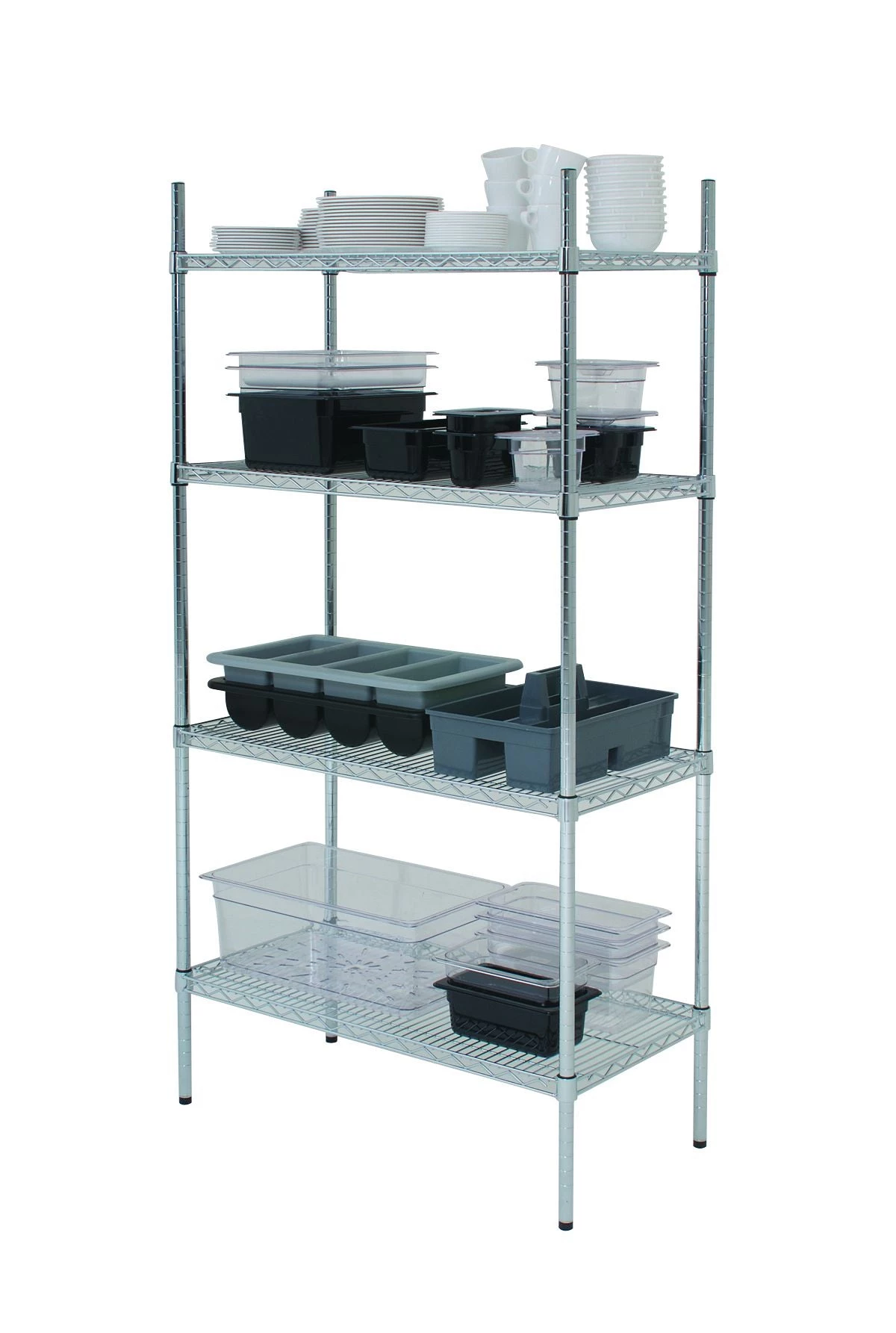 Genware 222-1000 Racking 4 Tier 36" X 18" X 72" Sinks Tables And Storage 1 Genware 222-1000 Racking 4 Tier 36" X 18" X 72" Sinks Tables And Storage
