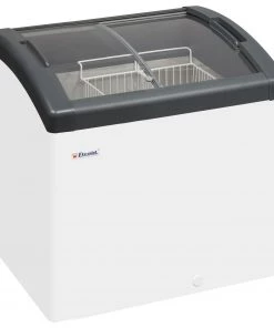 Elcold Focus Range Sliding Curved Glass Lid Chest Freezer
