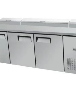 Atosa MPF8203GR Three Door Pizza Prep Table Refrigeration