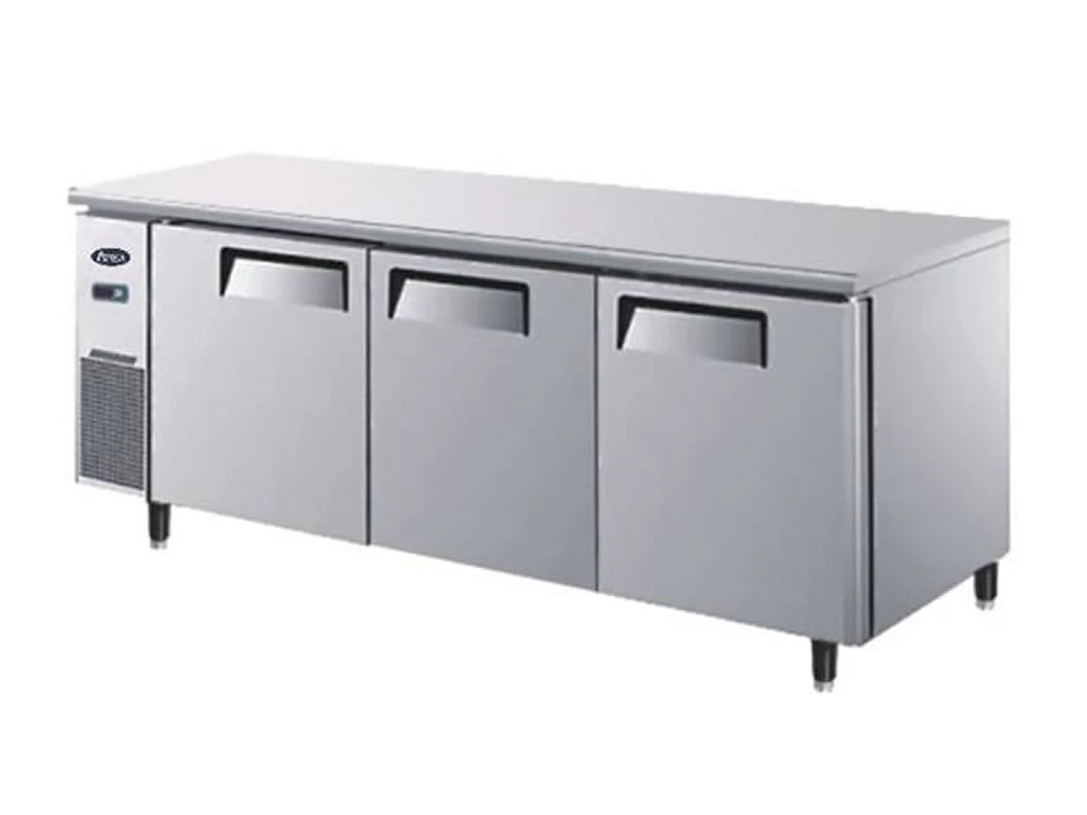 Refrigeration Atosa YPF9042GR Three Door Prep Counter Fridge 1 Refrigeration Atosa YPF9042GR Three Door Prep Counter Fridge