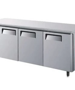 Refrigeration Atosa YPF9047GR Three Door Prep Counter Freezer