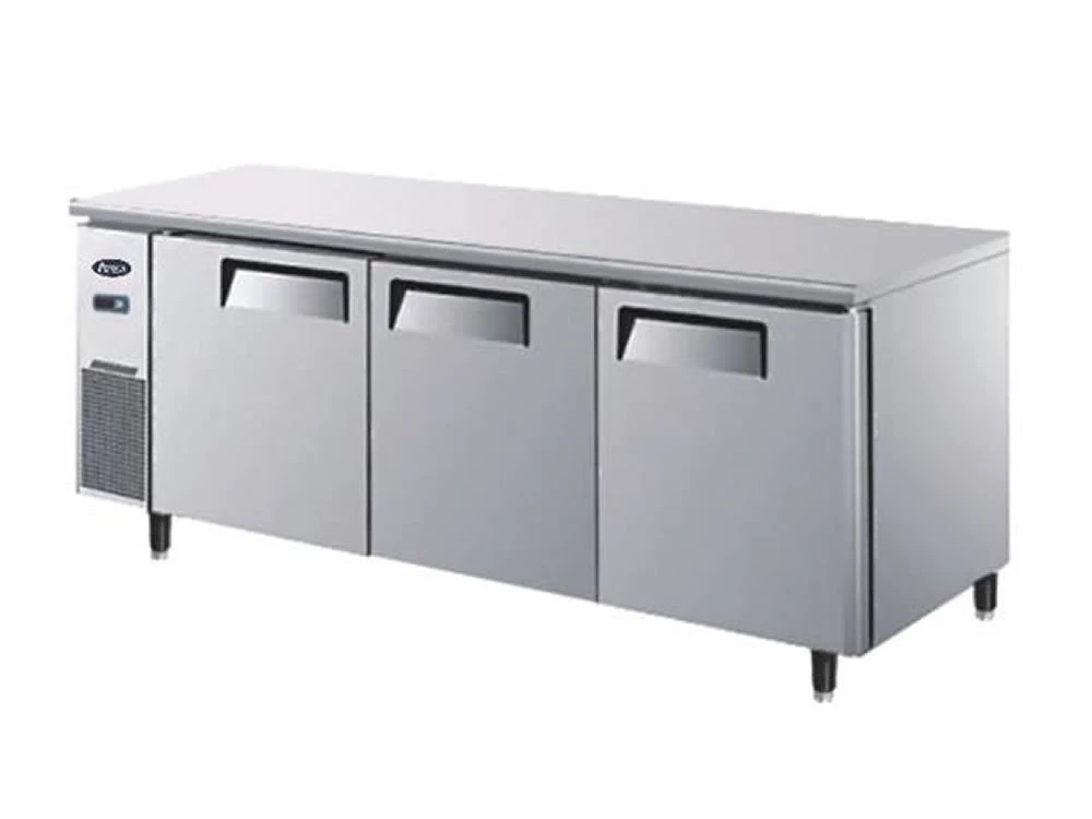 Refrigeration Atosa YPF9047GR Three Door Prep Counter Freezer 1 Refrigeration Atosa YPF9047GR Three Door Prep Counter Freezer