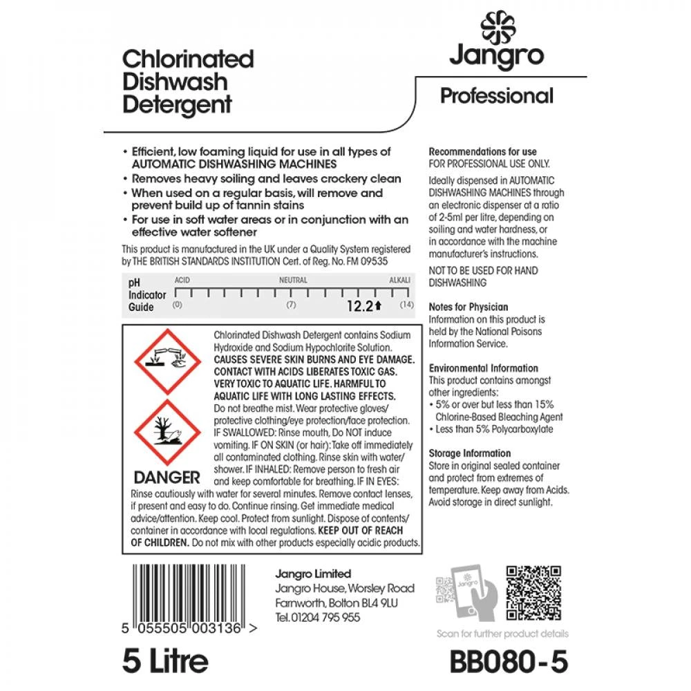 Advantage Chlorinated Dishwasher Liquid Detergent For Softened Water - 2 X 5 Ltr 2 Advantage Chlorinated Dishwasher Liquid Detergent For Softened Water - 2 X 5 Ltr
