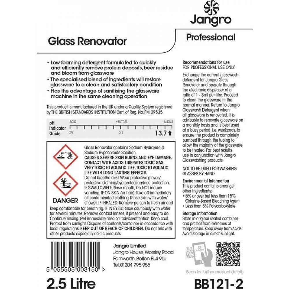 Advantage Glass Renovating Liquid - 2 X 2.5 Ltr 2 Advantage Glass Renovating Liquid - 2 X 2.5 Ltr