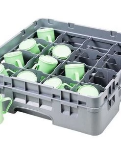 Cambro 16C414151 H107mm 16 Compartment Camrack Cup Rack Dish And Glasswashers