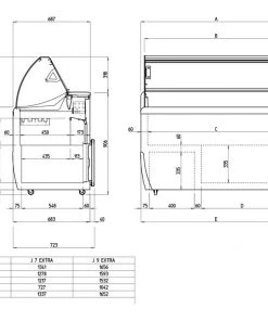 Framec J Range Scoop Ice Cream Display