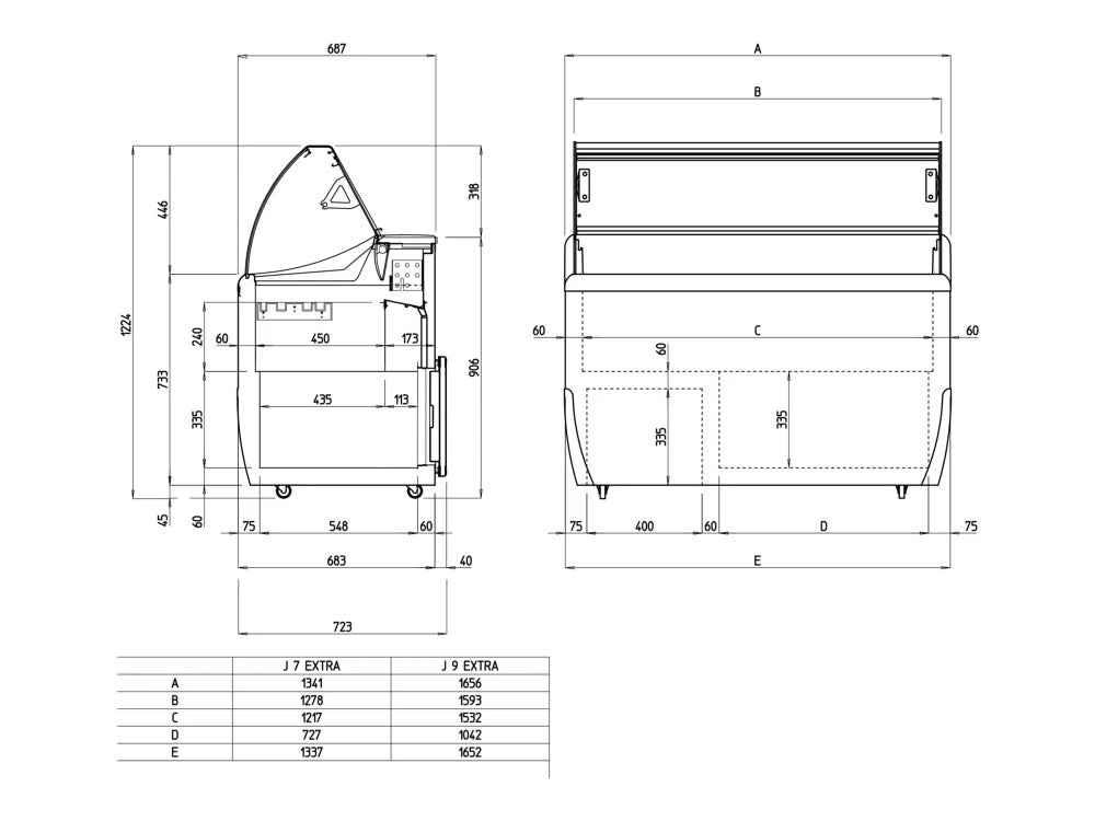 Framec J Range Scoop Ice Cream Display 2 Framec J Range Scoop Ice Cream Display