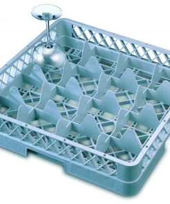 Genware GR16 16 Compartment Glass Rack