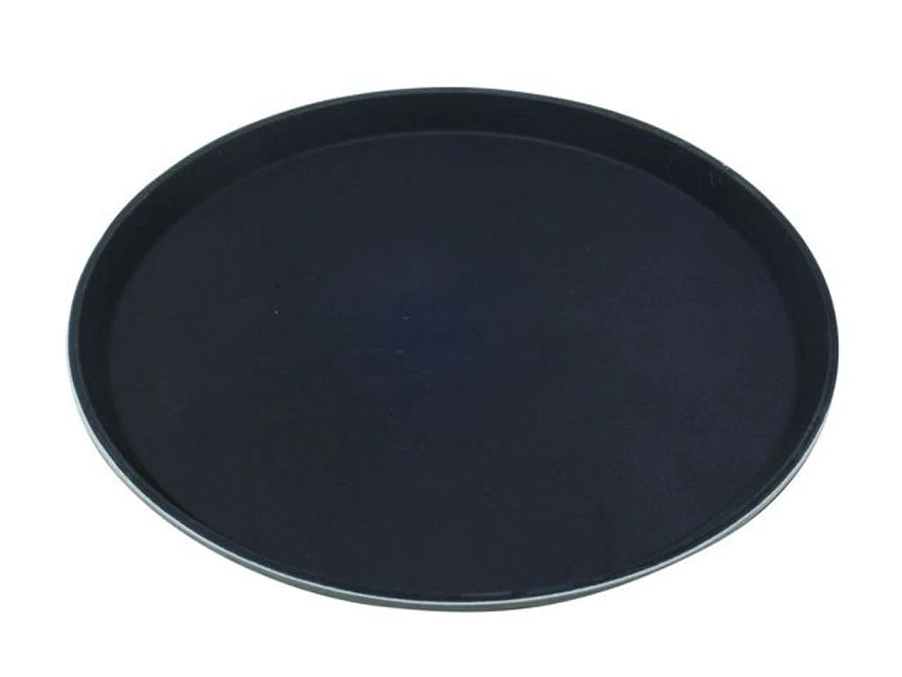 Food Service Trays Genware 1600GR-004 Tray Gengrip Fibreglass Round 16" Black 1 Food Service Trays Genware 1600GR-004 Tray Gengrip Fibreglass Round 16" Black