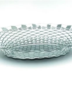 Genware 172 S/St.Oval Basket 9.1/2"X7" Table Service