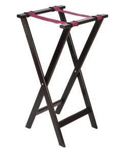 Food Service Trays Genware 1815WD Mahogany Tray Stand 33"/840mm High 16.5"/420mm Wide