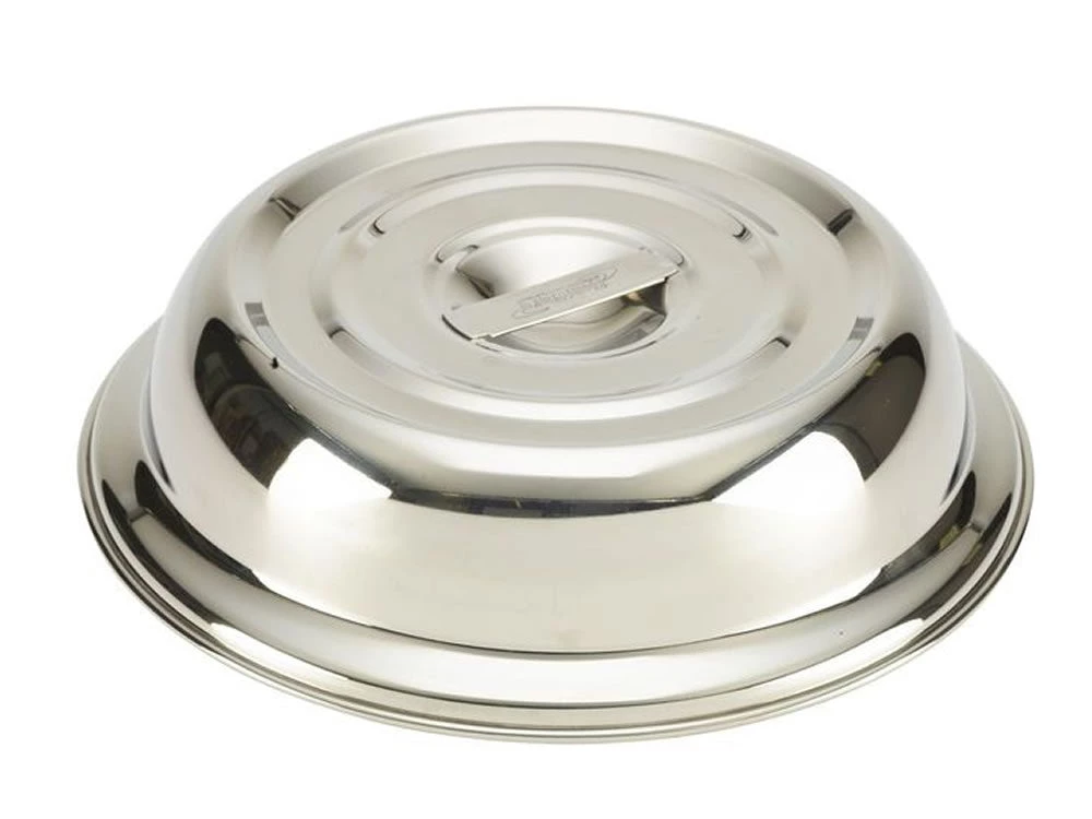 Genware 21483 Round S/St. Plate Cover For 8" Plate 1 Genware 21483 Round S/St. Plate Cover For 8" Plate