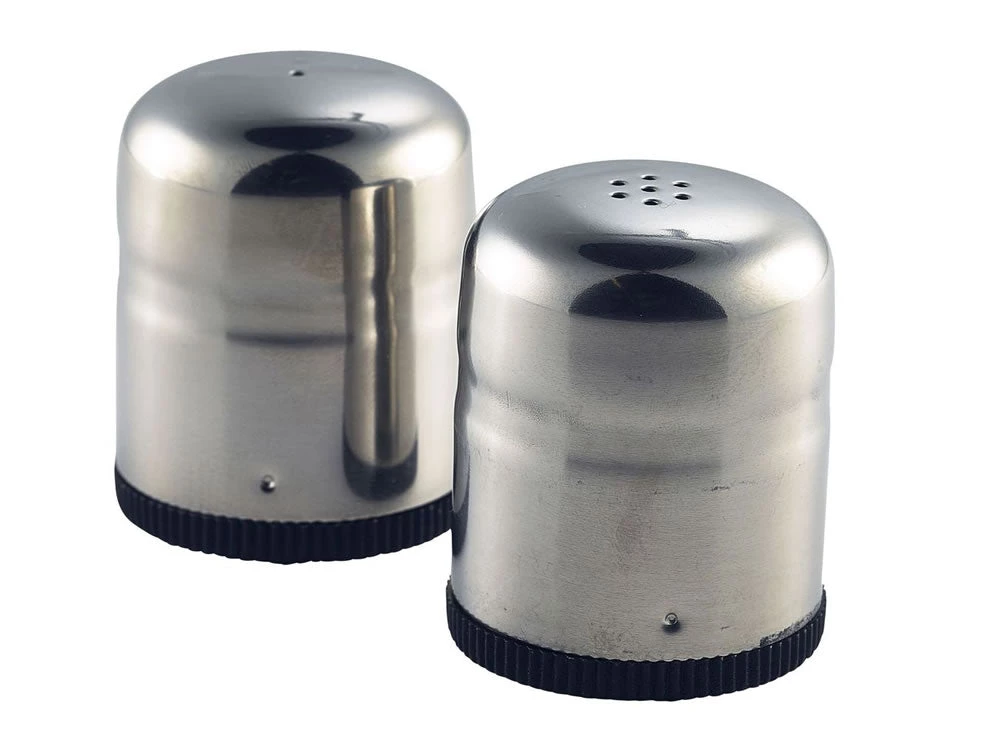 Genware 6065 S/St.Jumbo Condiment (S&P Pair) 65X75mm 1 Genware 6065 S/St.Jumbo Condiment (S&P Pair) 65X75mm