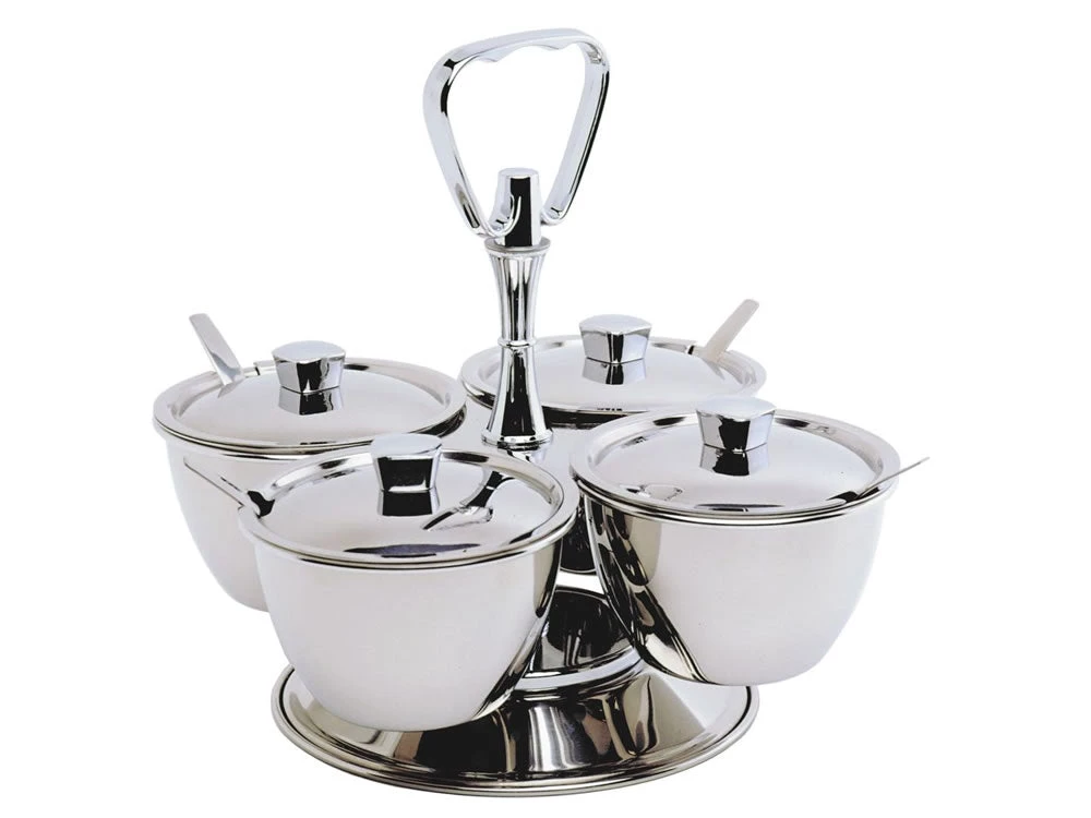 Table Service Genware 8053-4 S/St.Revolving Relish Server 4-Way (66277) 1 Table Service Genware 8053-4 S/St.Revolving Relish Server 4-Way (66277)