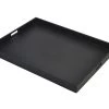 Genware BT6448BK Solid Black Butlers Tray 64 X 48 X 4.5cm Food Service Trays