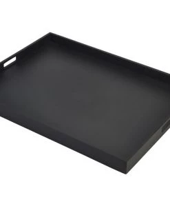 Genware BT6448BK Solid Black Butlers Tray 64 X 48 X 4.5cm Food Service Trays