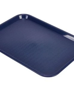 Genware CT1216-14 Fast Food Tray Blue Medium