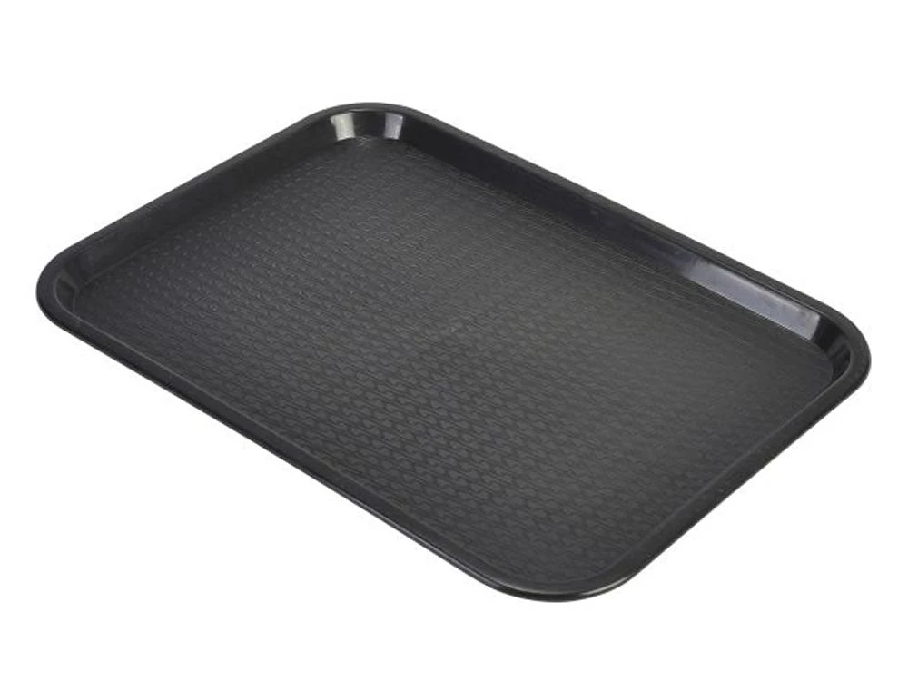 Genware CT1418-03 Fast Food Tray Black Large 1 Genware CT1418-03 Fast Food Tray Black Large