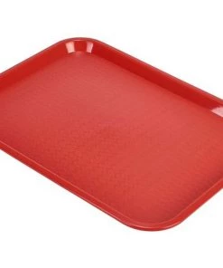 Genware CT1418-05 Fast Food Tray Red Large