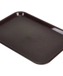 Genware CT1418-69 Fast Food Tray Chocolate Large Food Service Trays