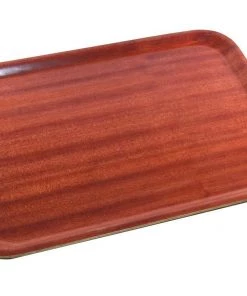 Genware DT3628 Darkwood Mahogany Tray 36 X 28cm Smallwares