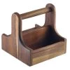 Genware DWTC-S Small Dark Wood Table Caddy Table Service