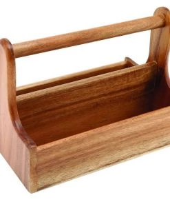 Genware DWTC Dark Wood Table Caddy