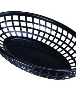 Table Service Genware FFB23-B Fast Food Basket Black 23.5 X 15.4cm - Pack Of 6