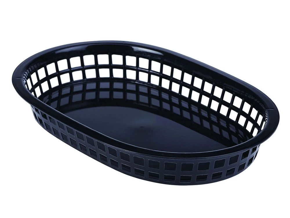 Genware FFB27-B Fast Food Basket Black 27.5 X 17.5cm - Pack Of 6 1 Genware FFB27-B Fast Food Basket Black 27.5 X 17.5cm - Pack Of 6