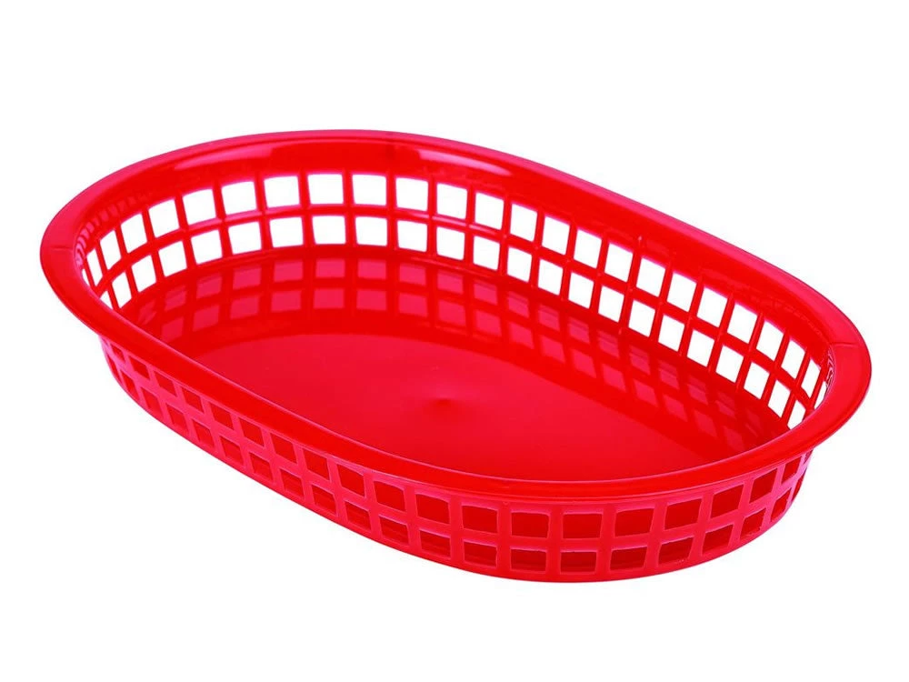 Genware FFB27-R Fast Food Basket Red 27.5 X 17.5cm - Pack Of 6 Table Service 1 Genware FFB27-R Fast Food Basket Red 27.5 X 17.5cm - Pack Of 6 Table Service