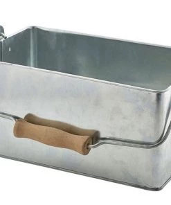 Genware GSTC2415 Galvanised Steel Rectangular Table Caddy 24.5x15.5x12.5cm Table Service