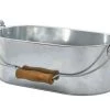 Table Service Genware GSTC2815 Galvanised Steel Oval Table Caddy 28x15.5x10cm