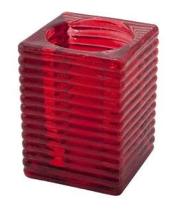 Table Service Genware HHR 'Highlight' Candle Holder Red (6Pcs)