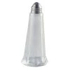 Table Service Genware KC001 Glass Lighthouse Salt Shaker Silver Top