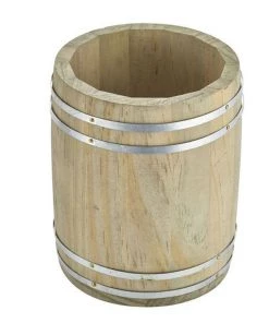 Table Service Genware MWB11 Miniature Wooden Barrel 11.5Dia X 13.5cm