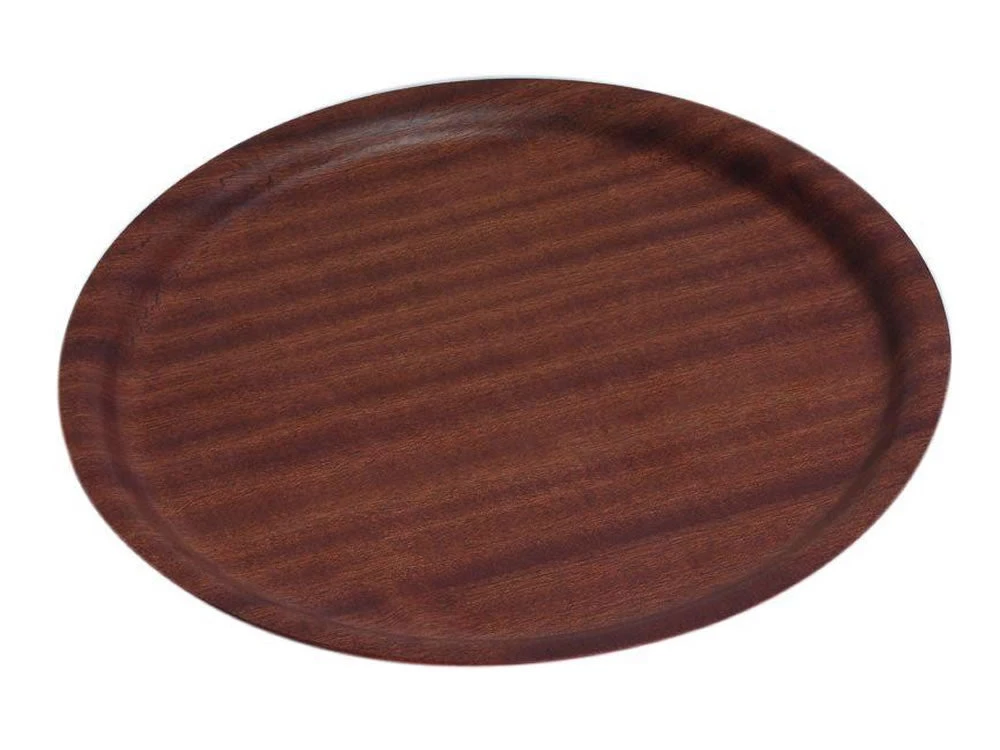 Genware NSDT27 Non-Slip Darkwood Round Tray 27cm Dia Smallwares 1 Genware NSDT27 Non-Slip Darkwood Round Tray 27cm Dia Smallwares