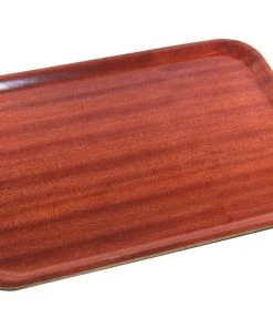 Genware NSDT4634 Non-Slip Darkwood Tray 46 X 34cm