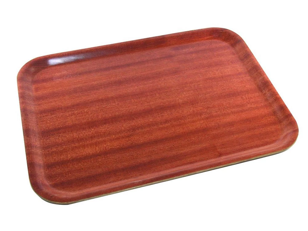 Genware NSDT4634 Non-Slip Darkwood Tray 46 X 34cm 1 Genware NSDT4634 Non-Slip Darkwood Tray 46 X 34cm