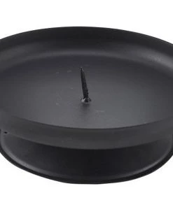 Table Service Genware PCH7 Pillar Candle Holder Black 90mm Dia - Pack Of 10