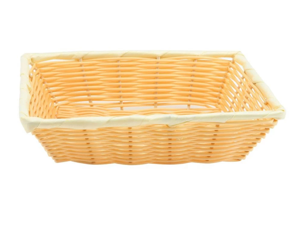 Genware PWB-16RT Rectangular Polywicker Basket 16"X11"X3" 1 Genware PWB-16RT Rectangular Polywicker Basket 16"X11"X3"
