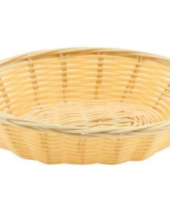Genware PWB-7OV Oval Polywicker Basket 7"X5"X2" - Pack Of 12 Table Service