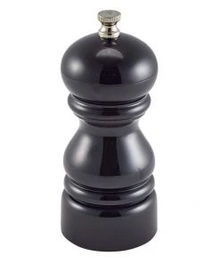 Genware SPBLK12 Salt Or Pepper Grinder Black 12.7cm Table Service