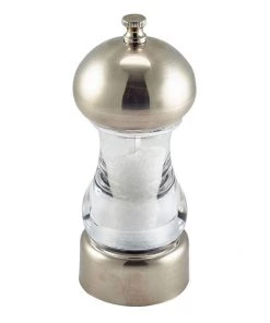 Table Service Genware SPGRC14 Chrome & Acrylic Salt Or Pepper Grinder 14cm