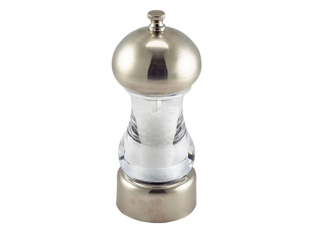 Table Service Genware SPGRC14 Chrome & Acrylic Salt Or Pepper Grinder 14cm 1 Table Service Genware SPGRC14 Chrome & Acrylic Salt Or Pepper Grinder 14cm