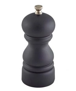 Table Service Genware SPMBLK12 Salt Or Pepper Grinder Matt Black 12.7cm