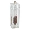 Genware SPSQ15 Square Salt/Pepper Grinder Acrylic 15cm Table Service