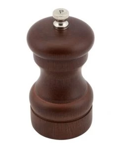 Genware SPWD10 Dark Wood Salt Or Pepper Grinder 10cm Table Service